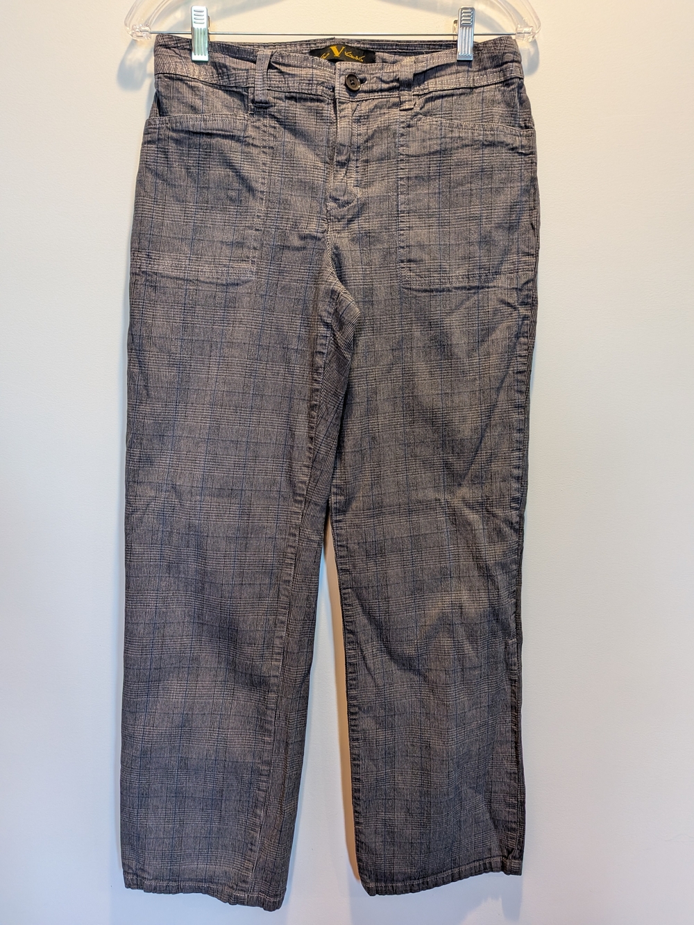 Gloria Vanderbilt Women's Blue/Gray Plaid Chinos Size 6 Petite